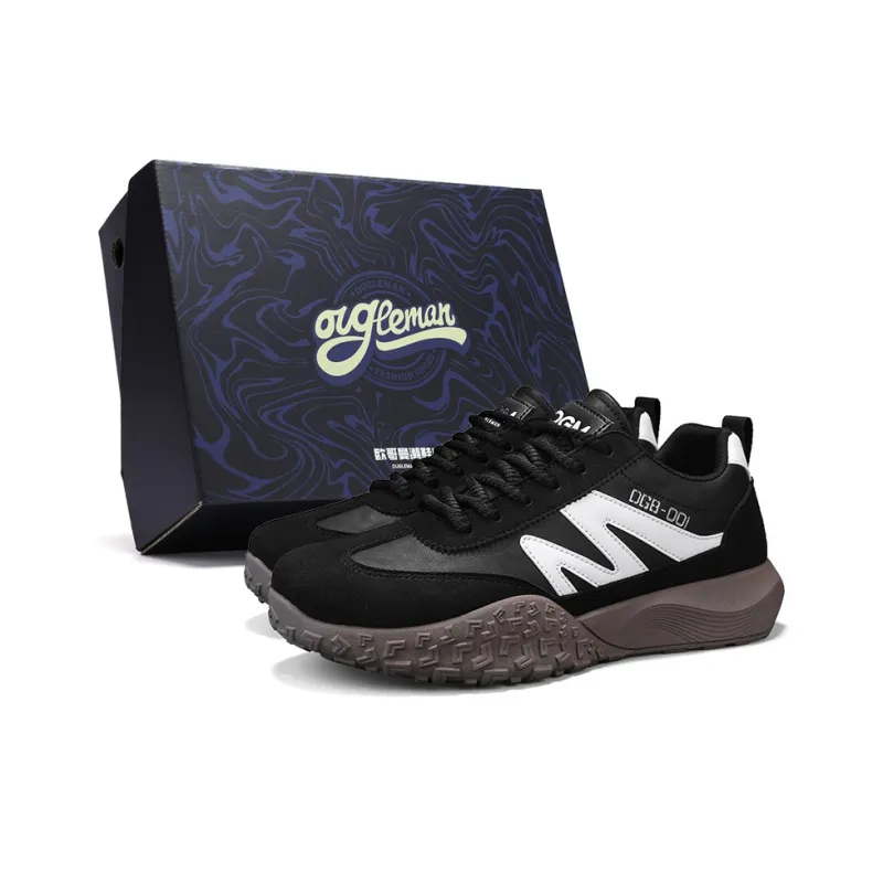 OUGLEMEN Non slip Lightweight Low Top Casual Shoes Men's-5