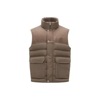 Moncler Vests Men Brown