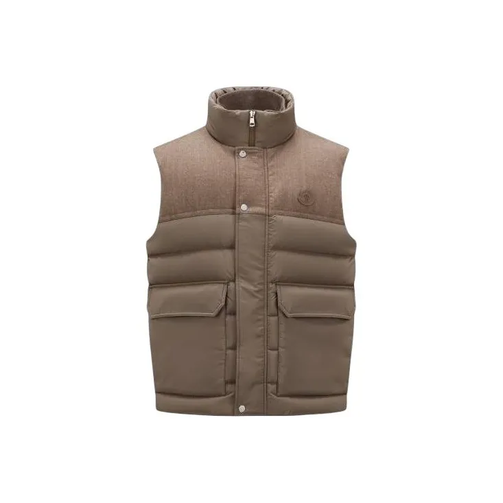 Moncler Vests Men Brown-0