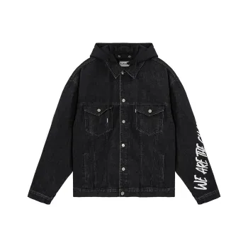 LUJIAMEN Denim Jacket Unisex Black