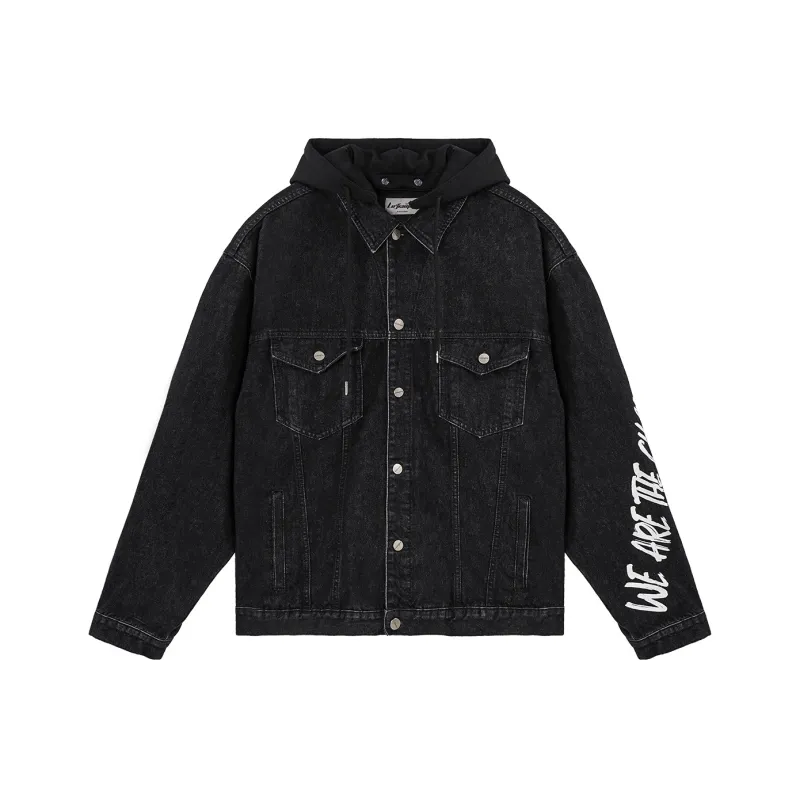 LUJIAMEN Denim Jacket Unisex Black-0