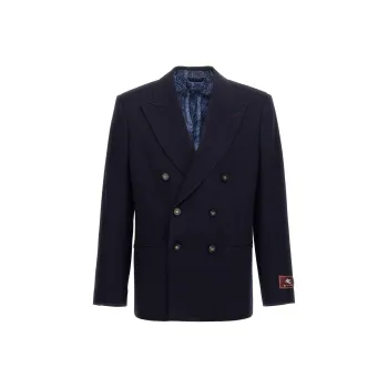ETRO Double breasted Cashmere Blazer
