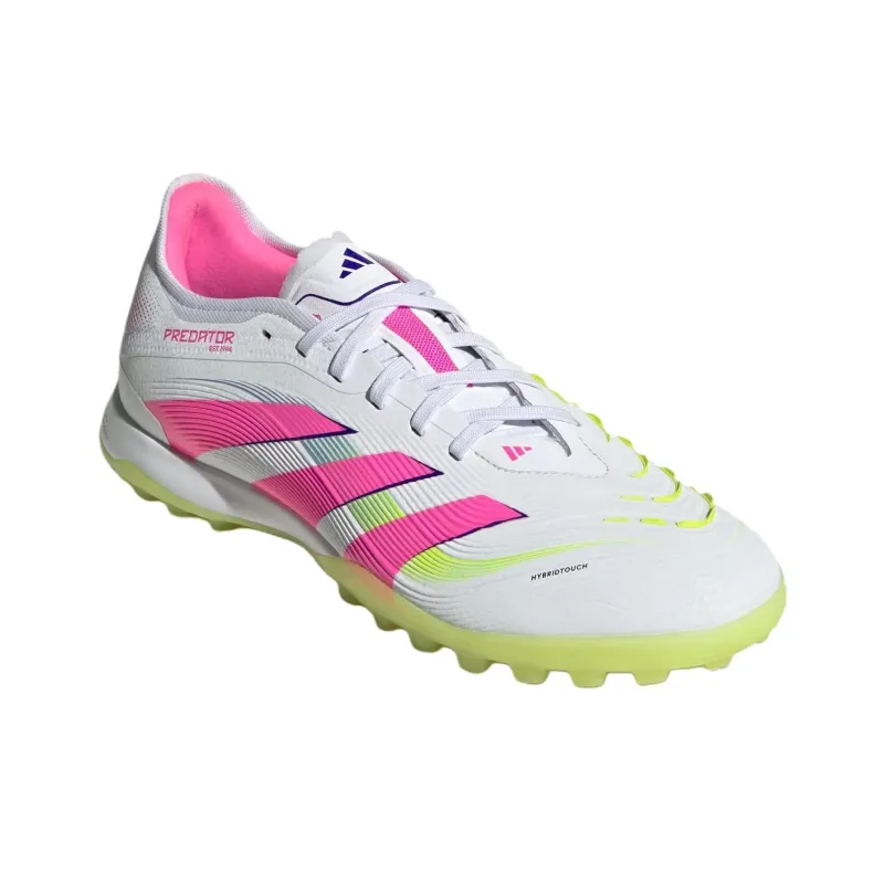 Adidas PREDATOR PRO TF Rubber Broken Studs Artificial Ground Anti Slip Wear Resistant Soccer Shoes Unisex Pink White-2