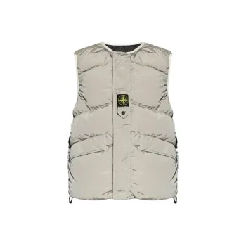 STONE ISLAND Vests Men Silver