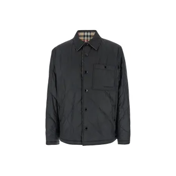 Burberry Logo Embroidered Quilted Jacket
