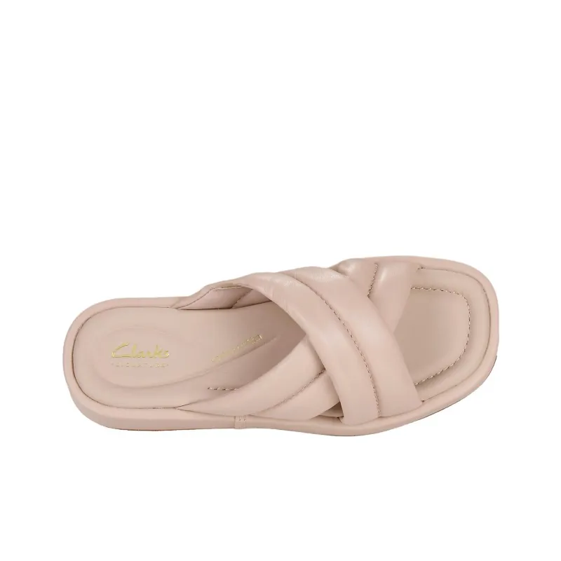 Clarks Rubber Sole Slip Resistant Slide Slippers Women's Pink-3