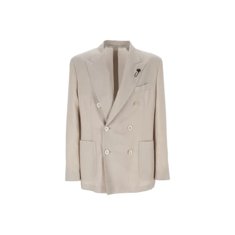 LARDINI Peak lapels Double breasted Blazer-0