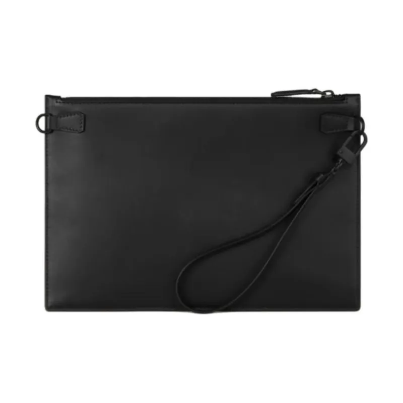 MONTBLANC Stylish 3.0 Leather Clutch Unisex Cloudy Gray-1