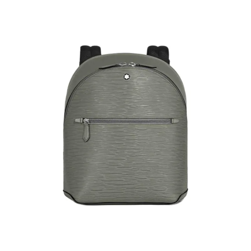 MONTBLANC Leather Backpack Mini Unisex Elegant Gray-0