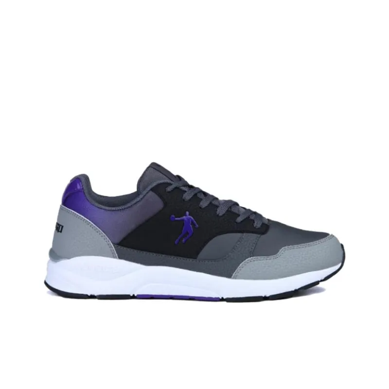 QIAODAN Wear-resistant And Lightweight Low-Top Casual Shoes Men's Gray Purple-1