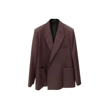 DIOR SS24 Business Suits Coats Men's Dark Red