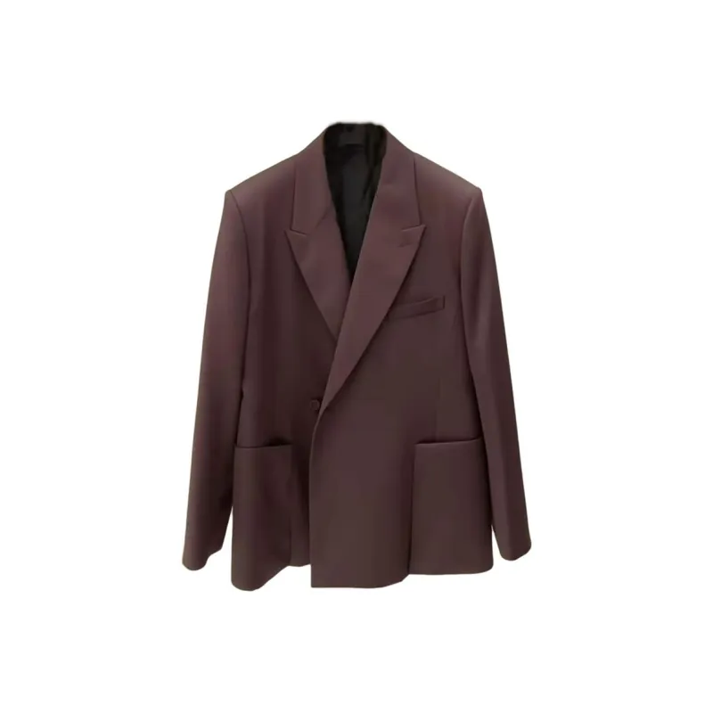 DIOR SS24 Business Suits Coats Men's Dark Red-0