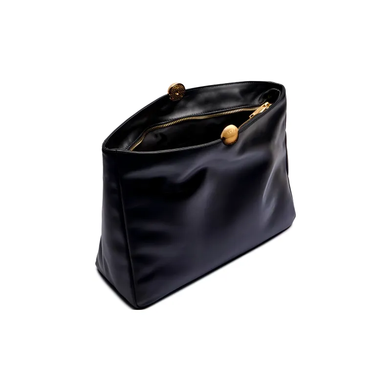 Furla Natural Material Clutch Women's Black-3