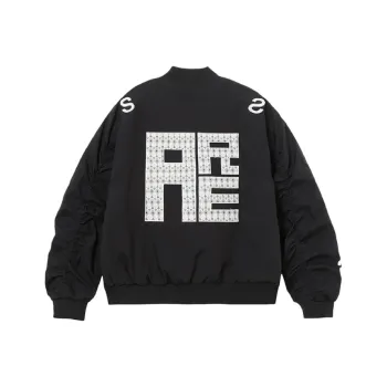 FONDLOOK Jackets Coats Unisex Black