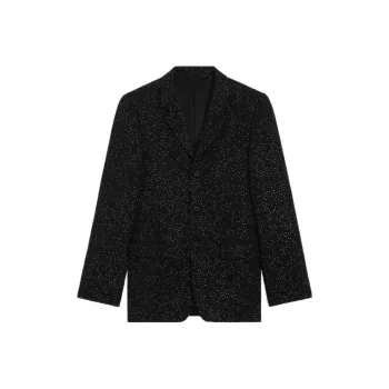 CELINE Carnaby Jacket With Rhinestones In Double face Wool