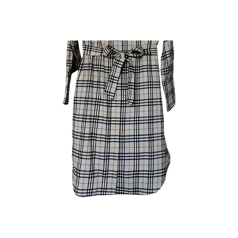 Burberry Long Sleeved Dresses Women's Gray-2