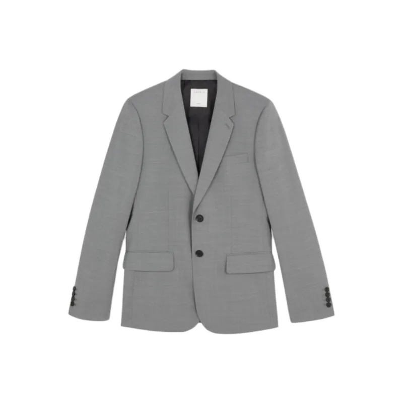 Sandro Business Suits Coats Men's Silver Gray-0