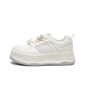 FIVE PLUS Low Top Skateboard Shoes Women's Ecru