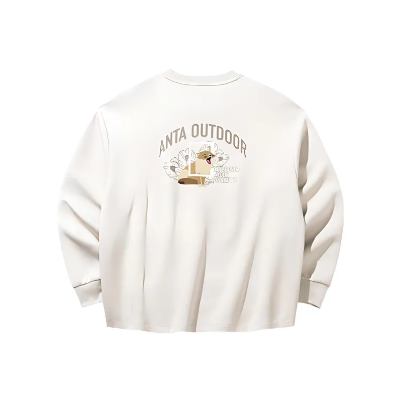 Anta x ZHONGGUOGUOJIADILI LIANMINGKUAN Outdoor Collection Sweatshirt Women's White Limestone-1