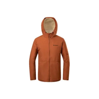 Columbia Hooded Fitted Moderate Regular Edition Puffer Jacket Men's Brown