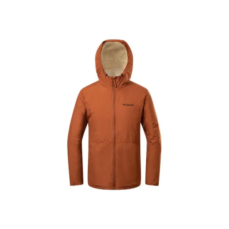 Columbia Hooded Fitted Moderate Regular Edition Puffer Jacket Men's Brown-0
