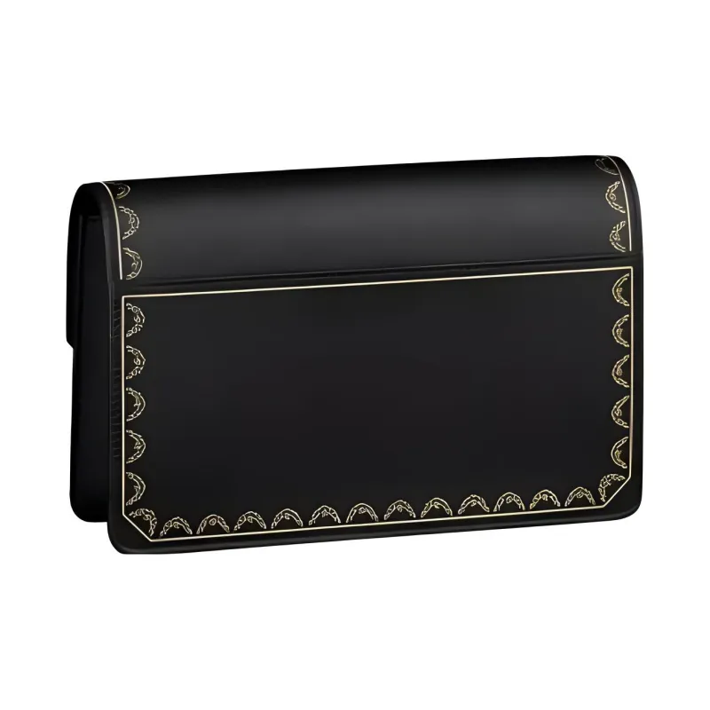 CARTIER GUIRLANDE Calfskin Shoulder Bag Crossbody Bag Women's Black-1