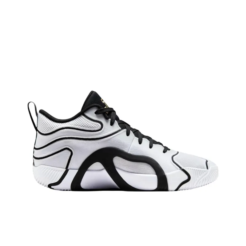 Jordan Tatum 3 Anti Slip Wear Resistant Mid Top Basketball Shoes Unisex Black White-1