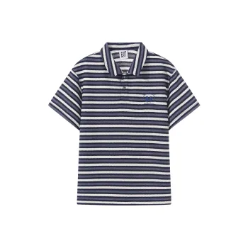 BLINDNOPLAN Polo Shirt Unisex Blue Stripes