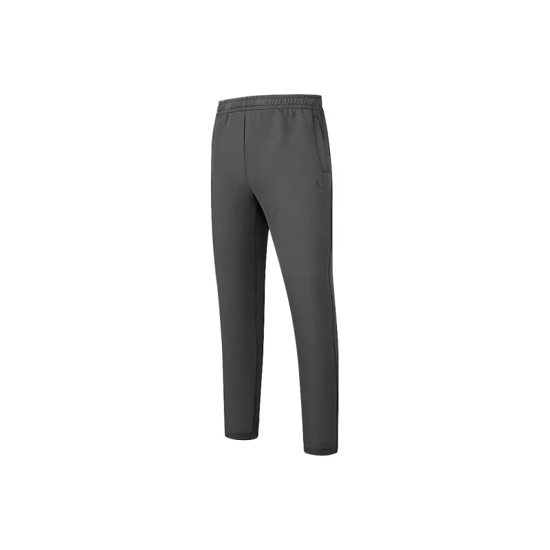 QIAODAN Sports Life Collection Knitted Sweatpants Men's Asphalt Gray-0