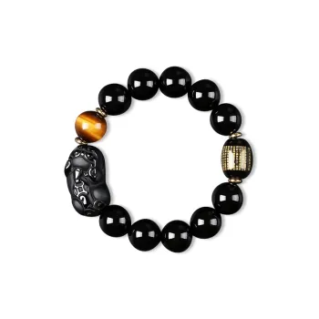 Olampe Obsidian Bracelets Men's