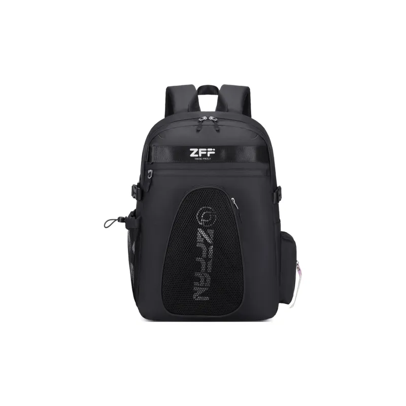 ZUOFEIFAN Fabric Backpack Unisex Black-1