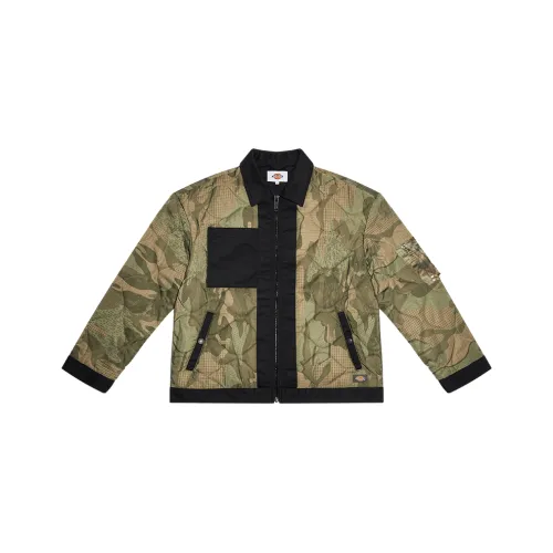 Dickies Puffer Jacket Winter Unisex Army Green Camouflage
