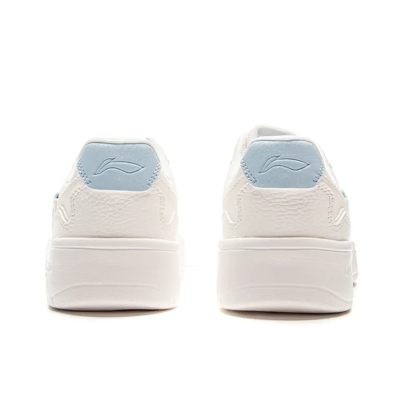 LiNing Acer Truncatum Lightweight Breathable Height Increasing Low Top Skateboard Shoes Women's Glacier Blue-4
