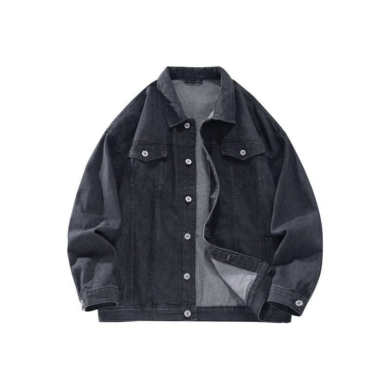 BOBBY ABLEY Denim Jacket Unisex Distressed White Black-6