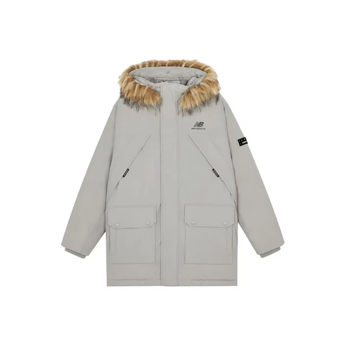 New Balance Down Jacket Winter Men's Light Gray-0