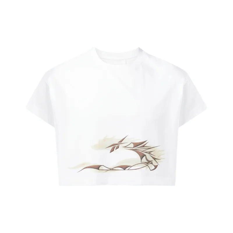 Reebok Dragon-print Cotton Cropped T-shirt-0