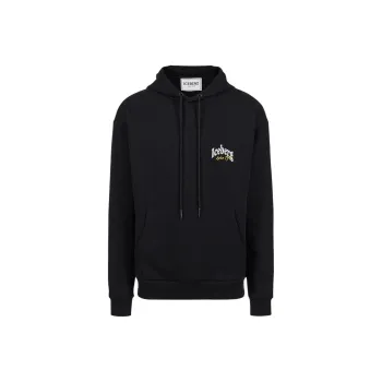 Iceberg Logo Printed Drawstring Hoodie