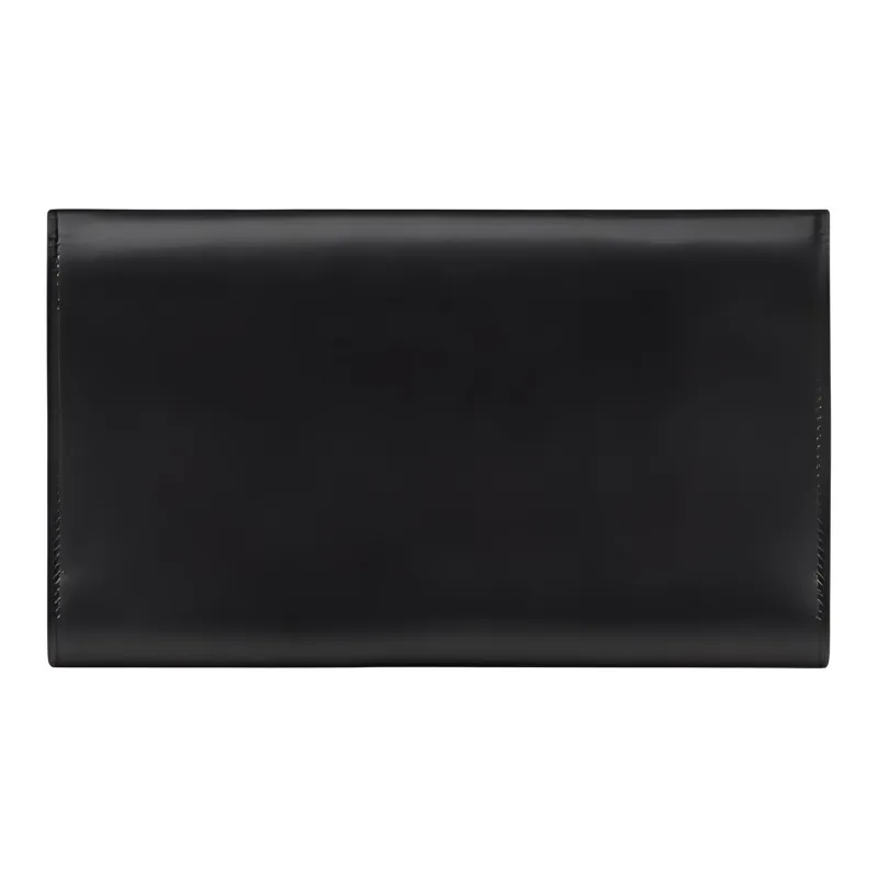 VERSACE Cow Leather Clutch Men's Black & Silver-2