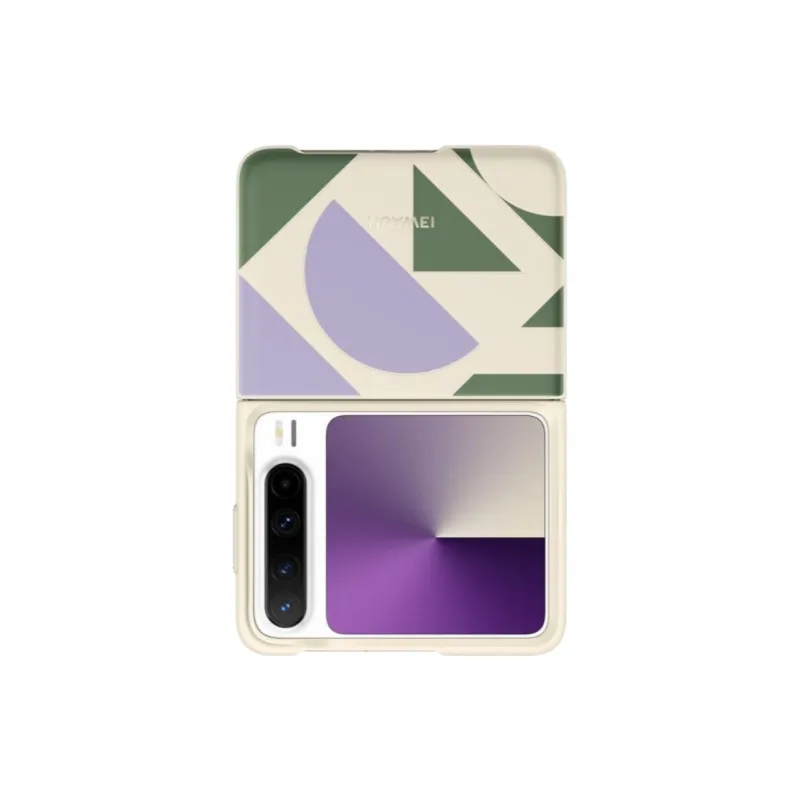 HUAWEI Vegan Leather Material Geometric Phone Cases Compatibility With Huawei Pura Minimalist-1