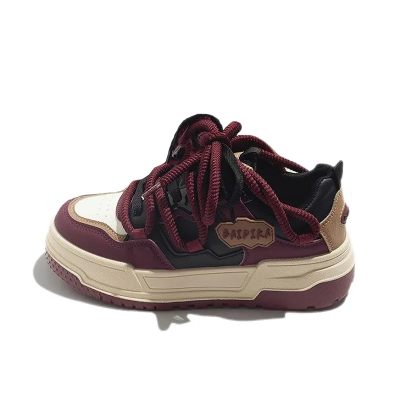 MABEL&CO Abrasion Resistant Lightweight Height Increasing Low Top Skateboard Shoes Women's-7