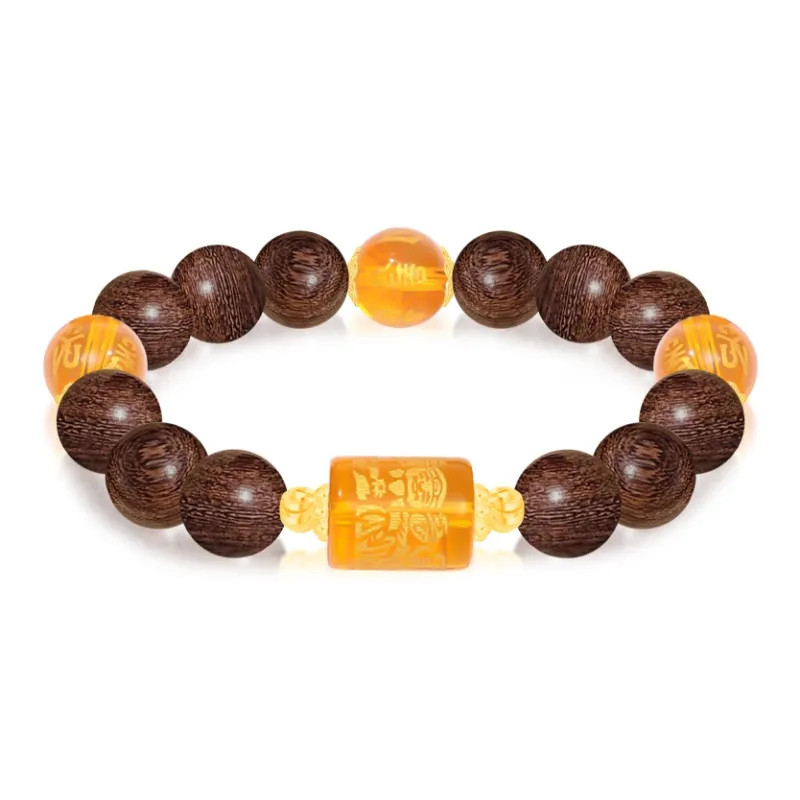 Cuz Strange Intention Golden Sandalwood Bracelets Women's-0
