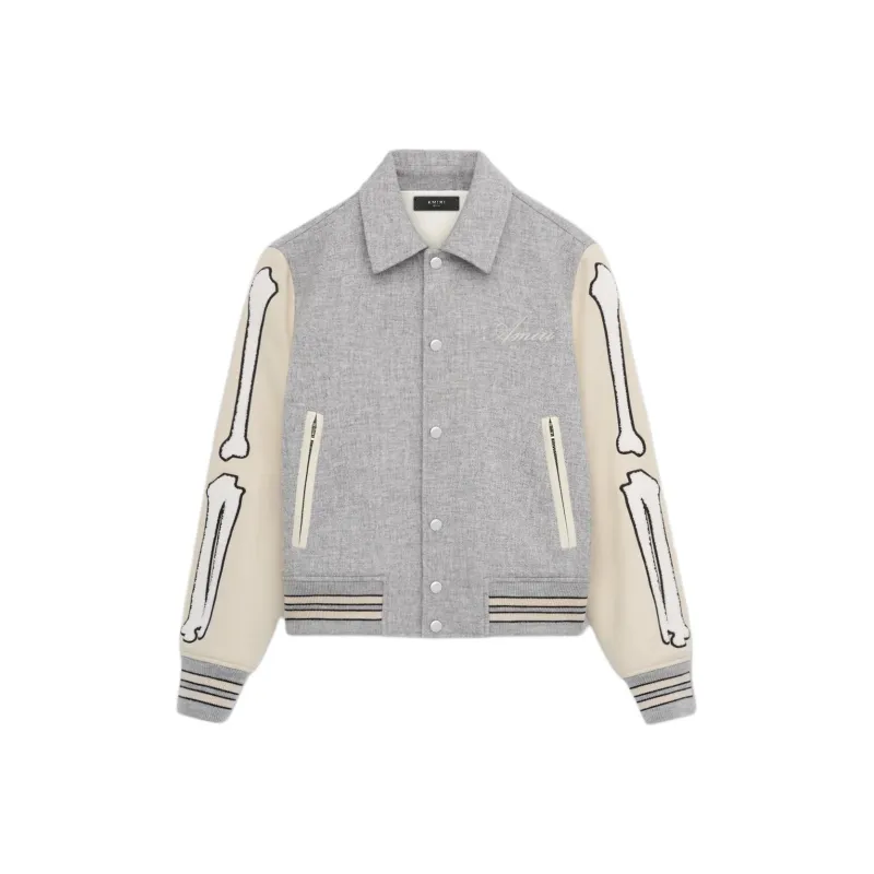 AMIRI Contrasting sleeve Bomber Jacket-0