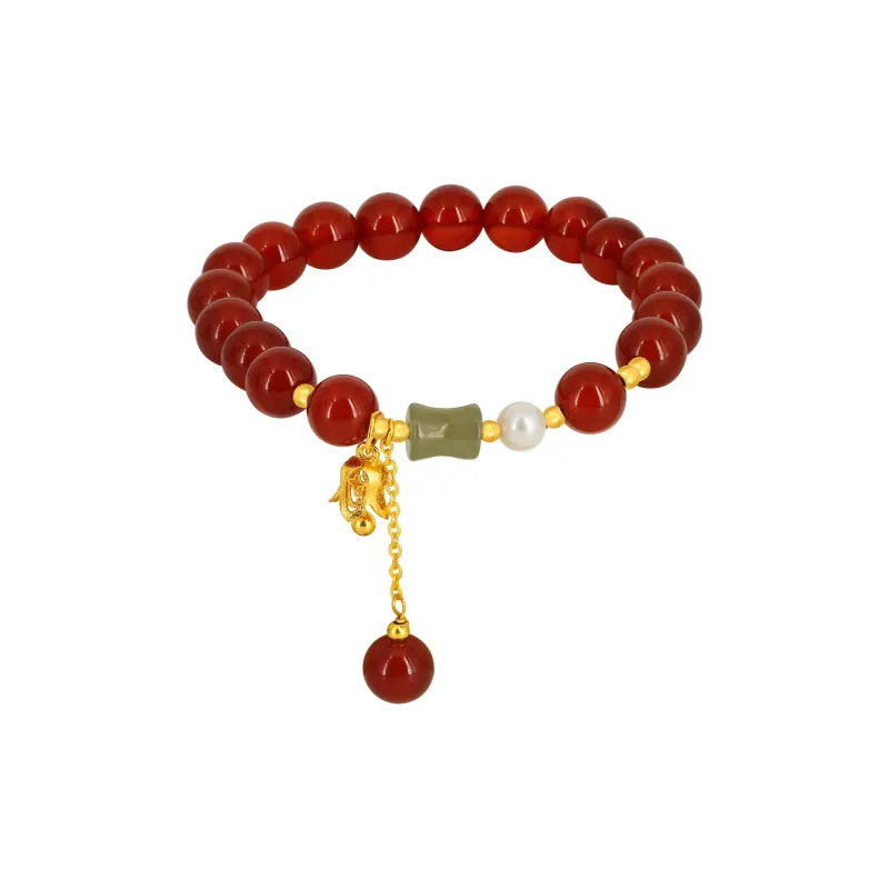 GANGCUI Natural Agate Bracelets Unisex-0