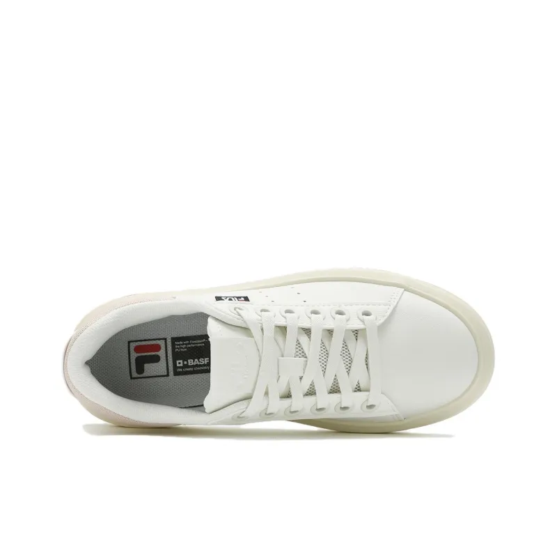 FILA BASELINE Anti Slip Wear Resistant Low Top Skateboard Shoes Women's White-2