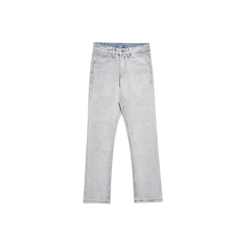 WELTER EXPERIMENT American Luxury Streetwear Hip Hop Style Distressed Funny Pattern Mid Rise Bootcut Jeans Unisex-7
