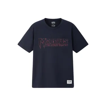 UNIQLO Straight T-Shirt Unisex Navy Blue
