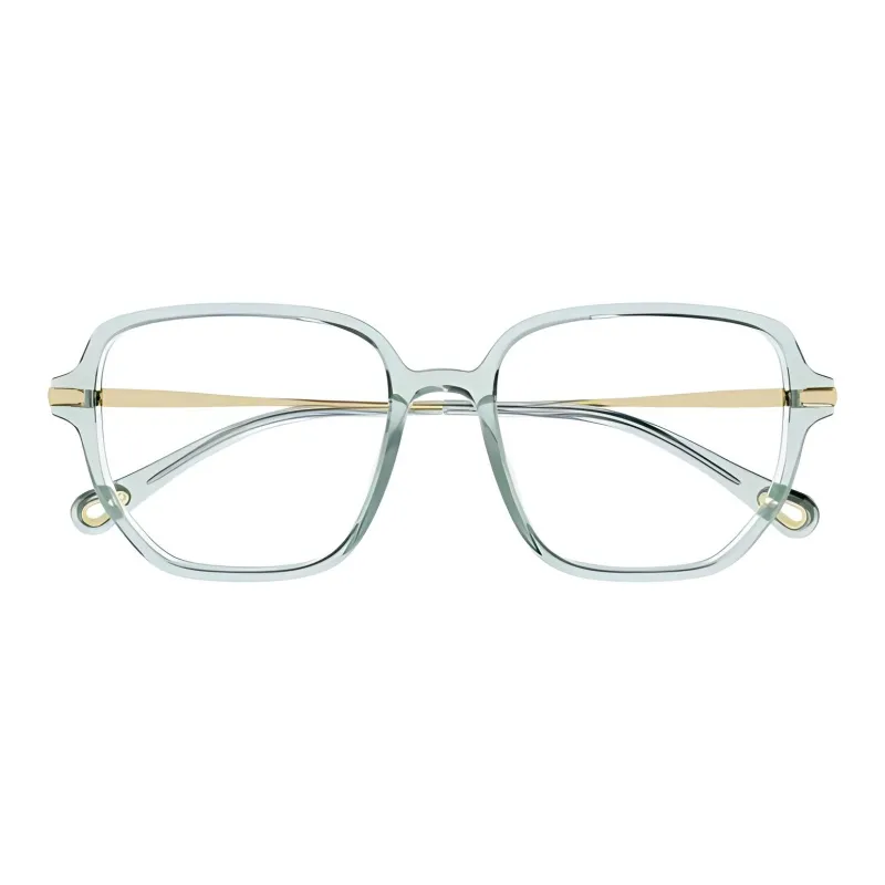 Chloe Acetate Irregular Shape Eyeglass Frames Women's Green-2