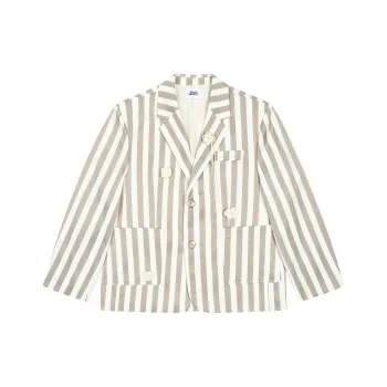 MostwantedLab Business Suit Unisex White Gray Stripes