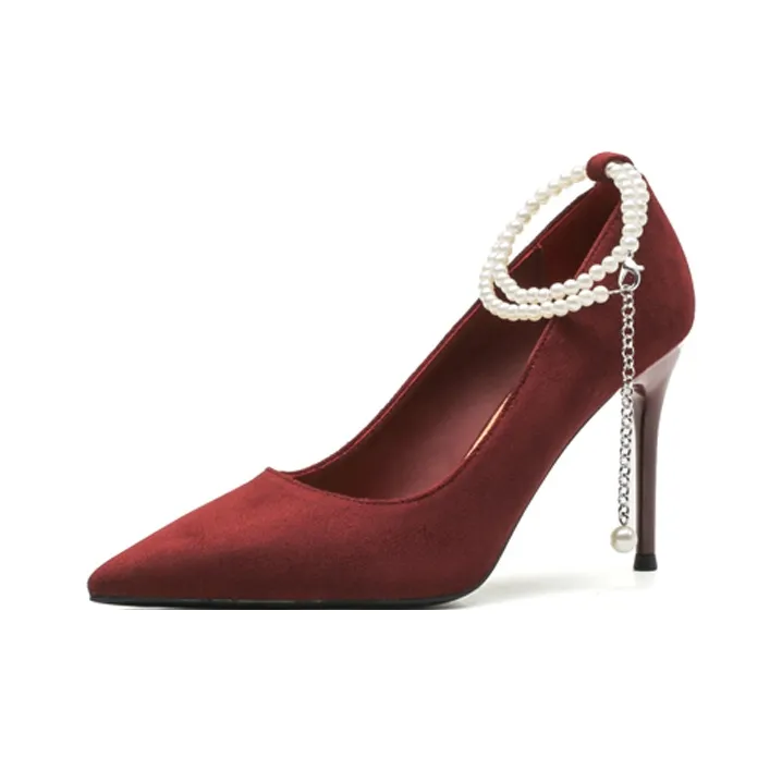 MADALLO High Heels Women's Ecru/Burgundy/Black-5