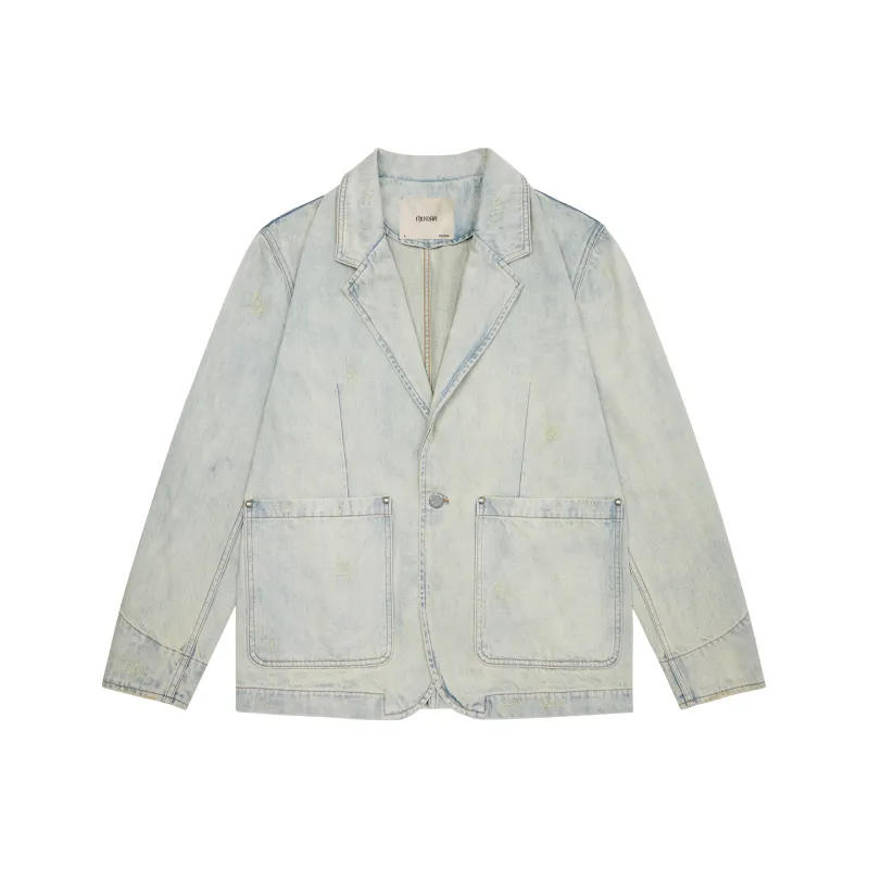 CHINISM Business Suit Unisex Blue Denim-0
